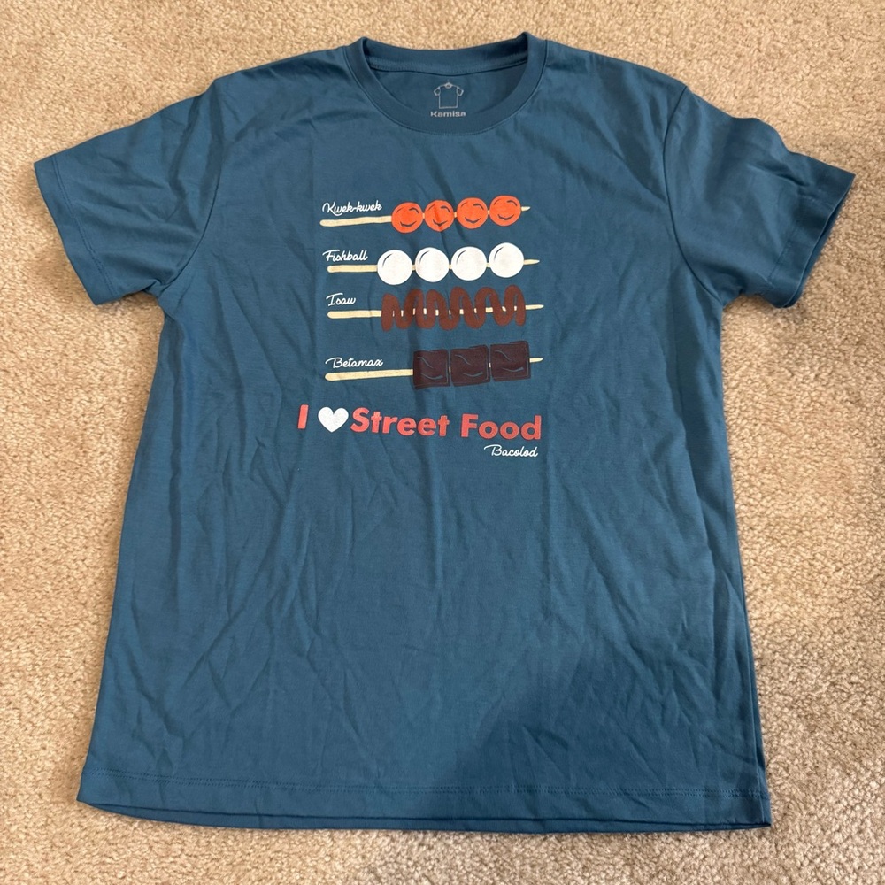 Kamisa Blue “Street Food” Graphic T-Shirt